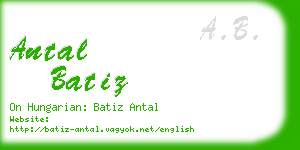 antal batiz business card